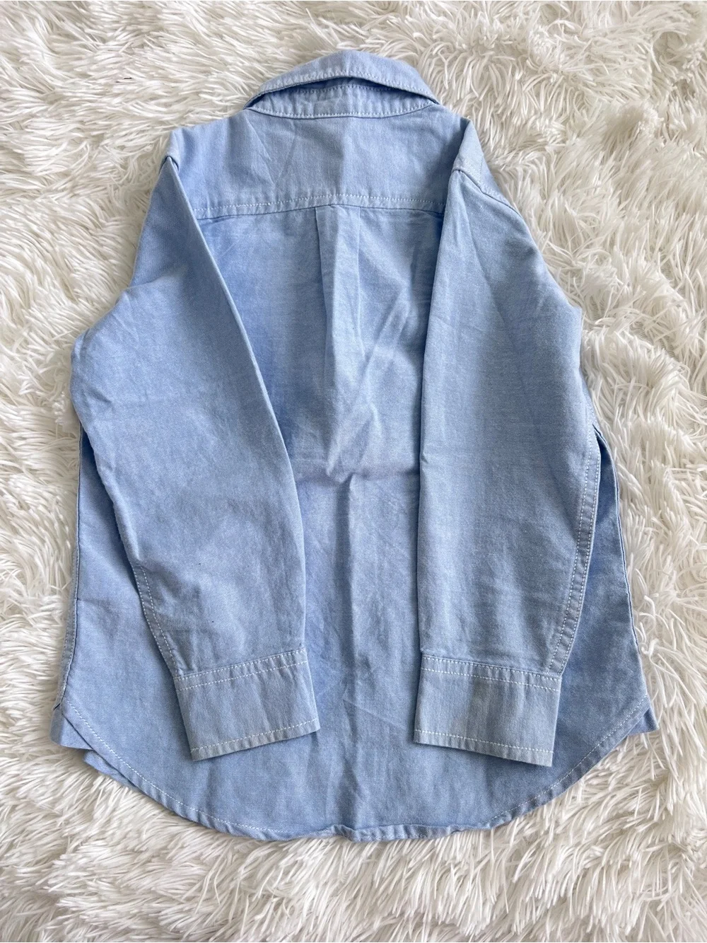 GAP Light Blue Button-Down Shirt with Pocket Embroidery